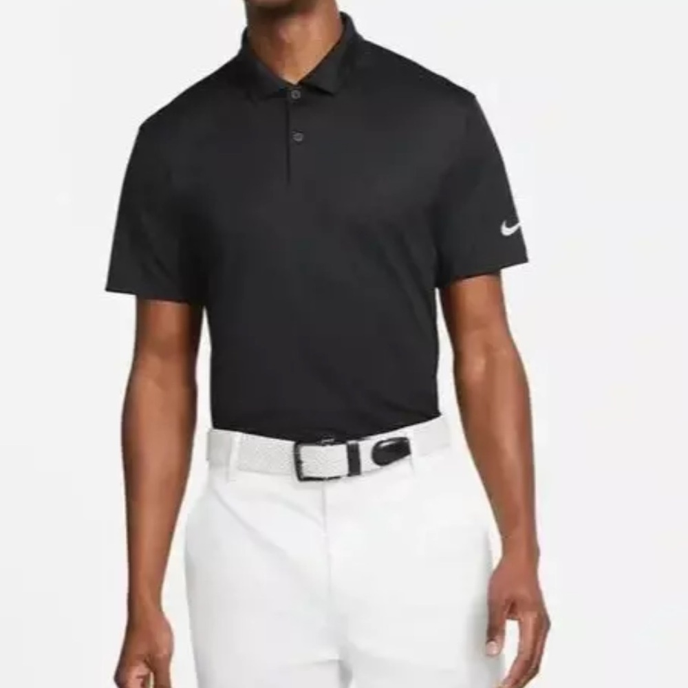 Men's L Nike Golf Tour Performance Dri-Fit Navy Blue ss Polo Shirt N65